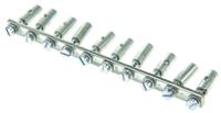 0457400000 Weidmuller SAK Series Jumper Bar for Use with DIN Rail Terminal Blocks, 57A