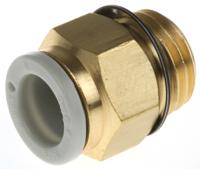 kq2h08-u02a SMC Pneumatic Straight Threaded-to-Tube Adapter, Uni 1/4 Male, Push In 8 mm