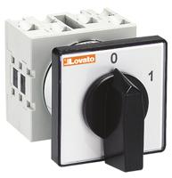 gx2010u Lovato, 3P 2 Position 60° On-Off Cam Switch, 20A, Knob Actuator