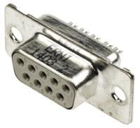 004617 Provertha TMC 9 Way Panel Mount D-sub Connector Socket, 2.77mm Pitch