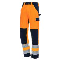 7571-4121-54 NITRAS SAFETY MOTION TEX VIZ Hi Vis Trouser Back Belt Loop, Reflective Stripes, Lightweight Comfort, Breathable,