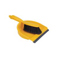 102940y Robert Scott Yellow Dustpan & Brush for Dust Cleaning with brush included