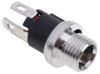 487-842 RS PRO DC Socket Rated At 5.0A, 12.0 V, Panel Mount, length 21.3mm, Nickel