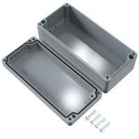 01081806 Rose Aluminium Standard Series Grey Die Cast Aluminium Enclosure, IP66, IK09, Grey Lid, 175 x 80 x 57mm