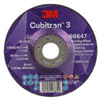 7100303982 3M 98647 Cubitron 3 Ceramic Grinding Wheel, 125mm Diameter, 36+ Grit