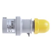 2131630 Scame IP44 Yellow Cable Mount 2P + E Industrial Power Plug, Rated At 16A, 110 V