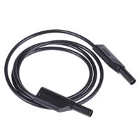 934095100 Hirschmann Test & Measurement Test lead, 16A, 1000V ac/dc, Black, 1m Lead Length