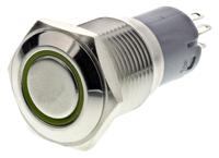 811-8465 RS PRO Illuminated Push Button Switch, Momentary, Panel Mount, 16mm Cutout, SPDT, Yellow LED, 250V ac, IP65, IP67