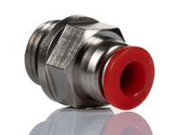 c02250628 Norgren Pneufit C Series Straight Fitting, G 1/4 Male to Push In 6 mm, Threaded-to-Tube Connection Style, C02250628
