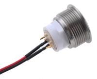 48m-612g ITW Switches 48M Series Illuminated Push Button Switch, Latching, Panel Mount, 19.43mm Cutout, SPST, Green LED, 48V dc,