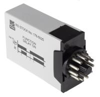 178-5025 RS PRO Plug In Timer Relay, 12 → 240V ac/dc, 0.1 s → 10days, 1-Function, DPDT