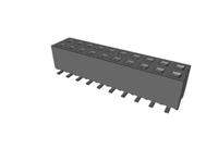 791091009 Molex 79109 Series Vertical Surface Mount Receptacle, 20 Contact(s), 2 mm Pitch, 2 Row, Shrouded