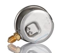 231-0194 RS PRO G 1/4 Analogue Pressure Gauge 100bar Bottom Entry 63mm Outside Diameter