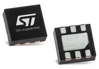 hsp031-1bm6 STMicroelectronics HSP031-1BM6, Bi-Directional ESD Protection Array, 300kW, 6-Pin QFN - 6L