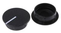 c211-blk Sifam 21.5mm Black Potentiometer Knob Cap, C211-BLK