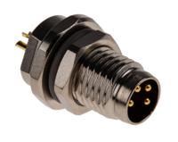 t4030014041-000 TE Connectivity Circular Connector, 4 Contacts, Rear, M8 Connector, Plug, Male, IP67, M8 Series
