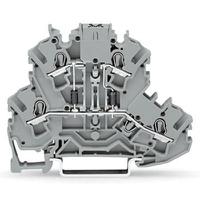 2002-22131000-488 WAGO 2002-2213/1000-488 TOPJOB S Series Grey, 2.5mm², 2-Level, Push In Termination