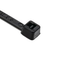 111-01950-t18r-pa66hs-bk HellermannTyton Cable Tie, Heat Resistant, 100mm x 2.5 mm, Black Polyamide 6.6 (PA66), Pk-100