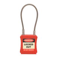 lok185 Spectrum Industrial Red 1-Lock Safety Lockout, 3mm Shackle