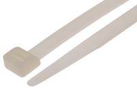 811-1543 RS PRO Cable Tie, 300mm x 7.6 mm, Natural Nylon, Pk-100