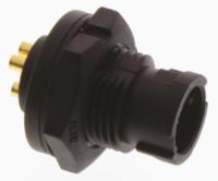 au-04pmms-lc7001 Amphenol Industrial Circular Connector, 4 Contacts, Panel, Miniature Connector, Plug, Male, IP67, Ceres Series