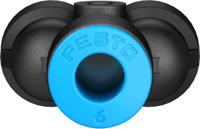 qsy-6-4 Festo QSY Series Y Tube-to-Tube Adaptor, Push In 6 mm to Push In 4 mm, Tube-to-Tube Connection Style, 153153