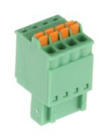 1881341 Phoenix Contact, 2.5mm Pitch, FK-MC 0.5/4-ST-2.5, 4 Way, , Pluggable Terminal Block, Plug, Cable Mount, Spring Cage
