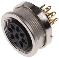 kfv-81 Lumberg, KFV 8 Pole M16 Din Socket, DIN EN 60529, 5A, 60 V ac IP40, Female, Panel Mount