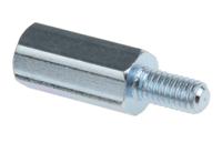 806-6562 RS PRO Standoff, M4 x M4 Thread, 15mm Body, Steel, Male/Female, 8mm Stud