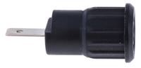 233160-21 Staubli Black Female Banana Socket, 4 mm Connector, Tab Termination, 24A, 1000V, Nickel Plating