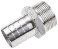 499-3782 RS PRO Stainless Steel Pipe Fitting, Straight Hexagon Hose Nipple, Male R 1-1/4in x Male