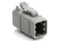 atm06-6s Amphenol Industrial, ATM Automotive Connector Plug Grey Cable Mount 6 Way, Crimp Termination ATM06-6S