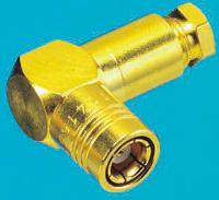 r114163000w Radiall, Plug Cable Mount SMB Connector, 50Ω, Clamp Termination, Right Angle Body