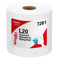 7261 WYPALL WypAll Rolled White Paper Towel, 550 Sheets