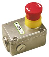 232002 IDEM ESL Series Twist Release Emergency Stop Push Button, Surface Mount, 2NC + 2NO, IP67, IP69K