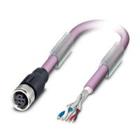 1519370 Phoenix Contact SAC Series Bus Cable, 5 Cores, 0.25 mm², 24, 500mm, Shielded Shield, Data Transfer Cable Cable
