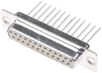 09670254707 HARTING 0967 25 Way Panel Mount D-sub Connector Socket, 2.76mm Pitch