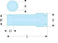 ns8la Facom 8mm, 1/2 in Drive Impact Socket, 78 mm length