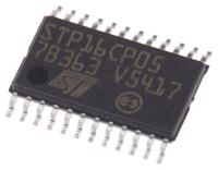 stp16cp05ttr STMicroelectronics STP16CP05TTR LED Driver IC, 3/5.5 V ac 100 mA 24-Pin TSSOP