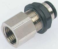 3136-04-13 Legris LF3000 Series Bulkhead Threaded-to-Tube Adaptor, G 1/4 Female to Push In 4 mm, Threaded-to-Tube Connection Style