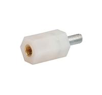 96325200 Schurter Spacer Stud, M3 Thread, 25mm Body, Zinc Plated Steel, Male/Female
