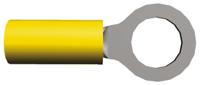 160298 TE Connectivity, PIDG Insulated Ring Terminal, M8 Stud Size, 2.7mm² to 6.6mm² Wire Size, Yellow