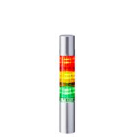 lr4-302wjbu-ryg Patlite LR4 Series Coloured Buzzer Signal Tower, 3 Lights, 24 V dc, Direct Mount