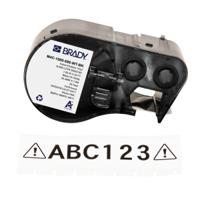 m4c-1000-595-wt-bk Brady B-595 on Black on White Label, 25.40 mm Width