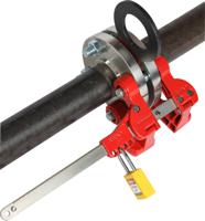 149229 Brady Red 4-Lock Aluminium, Steel Gate Valve Lockout, 7.00mm Shackle, 355mm Attachment