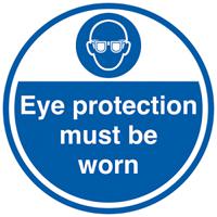 181-2266 RS PRO Vinyl Mandatory Eye Protection Sign With English Text