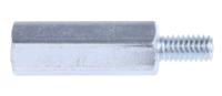 806-6575 RS PRO Standoff, M4 x M4 Thread, 20mm Body, Steel, Male/Female, 8mm Stud