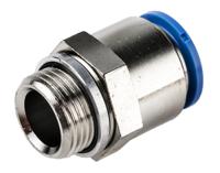 qs-g38-12 Festo QS Series Straight Threaded Adaptor, G 3/8 Male to Push In 12 mm, Threaded-to-Tube Connection Style, 186103