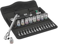 05004021001 Wera 28-Piece Imperial 1/4 in Standard Socket/Bit Set with Ratchet, 6 point; Hex Bit; Phillips Bit; Pozidriv Bit; Torx