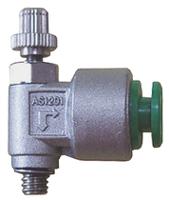 as2201-01-f06s SMC AS Series Threaded Speed Controller, R 1/8 Male Inlet Port x R 1/8 Male Outlet Port x 6mm Tube Outlet Port